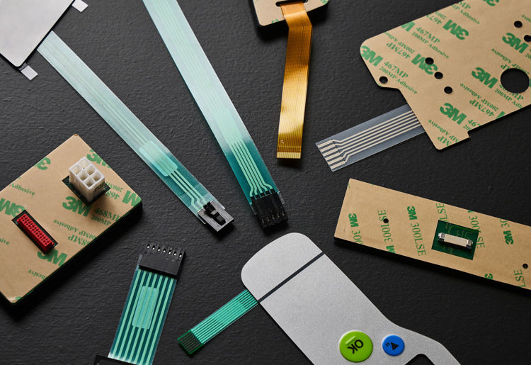 Electrical tail for industrial keypad - connection between keypad and PCB