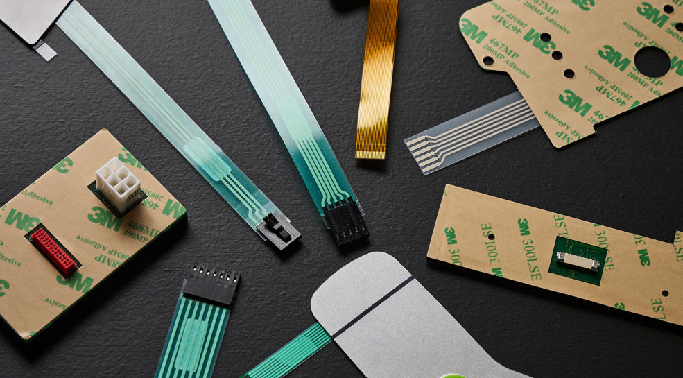 Electrical tail for industrial keypad - connection between keypad and PCB