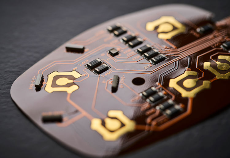 FPC - flexible printed circuit - kobber-baseret elektrisk-ledende folie til industrielt tastatur