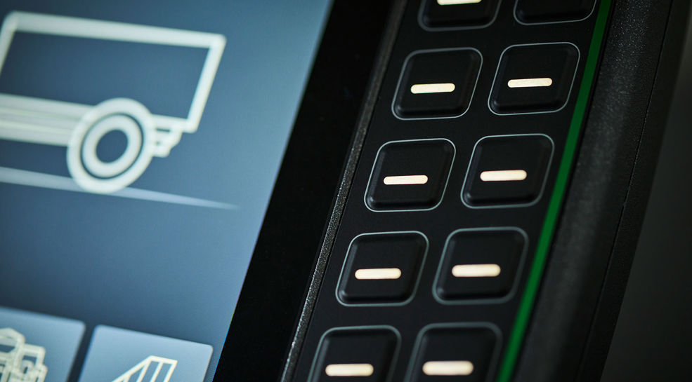 Silikontastatur für Landmaschinen mit Hinterleuchtung der Tasten